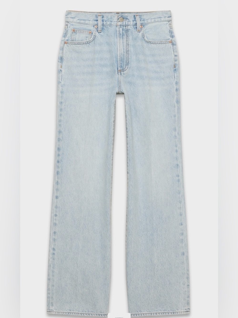 Denim Forum The Farrah Hi-Rise Wide Jean Light Wash Size 26